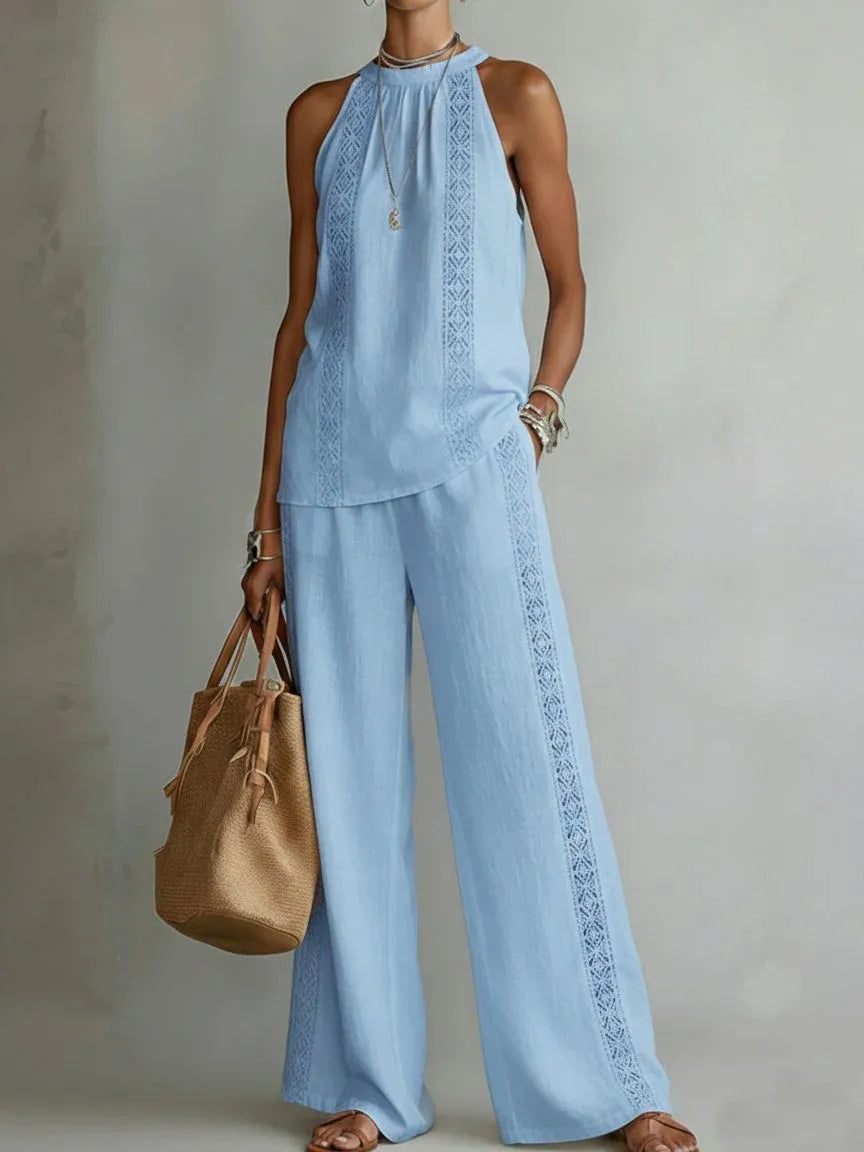 Chelsea Elegant Wide Leg Trouser Set