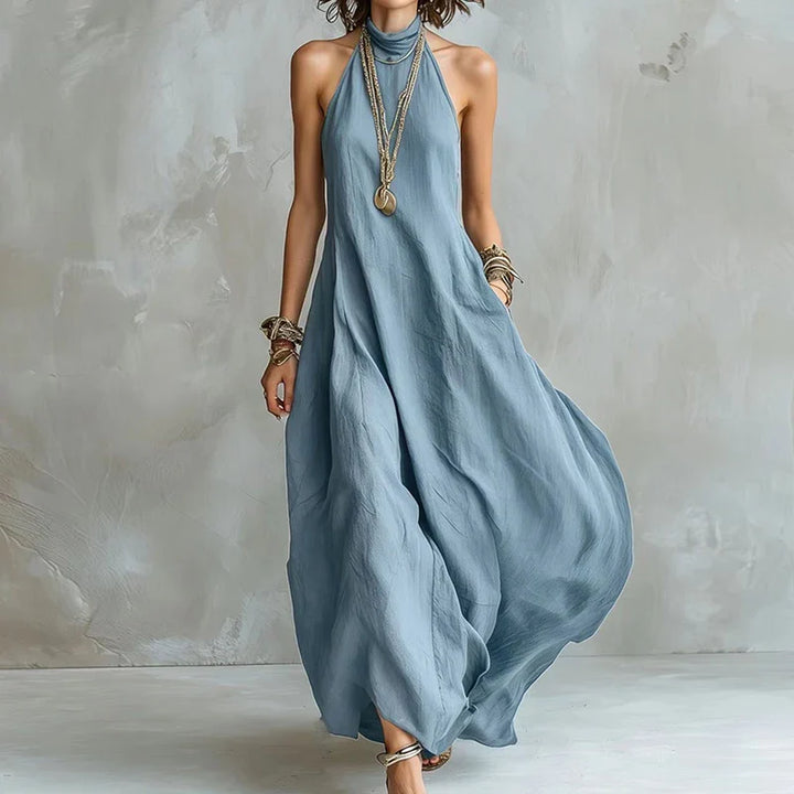 Brenna Halter Flowy Maxi Dress