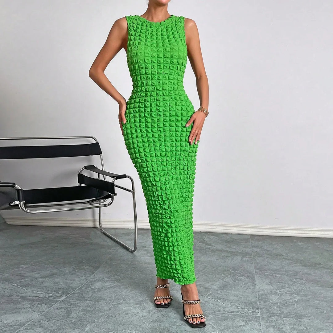 Sansa Textured Sleeveless Maxi Dress