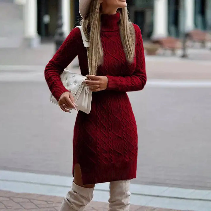 Odessa Cable Knit Sweater Dress