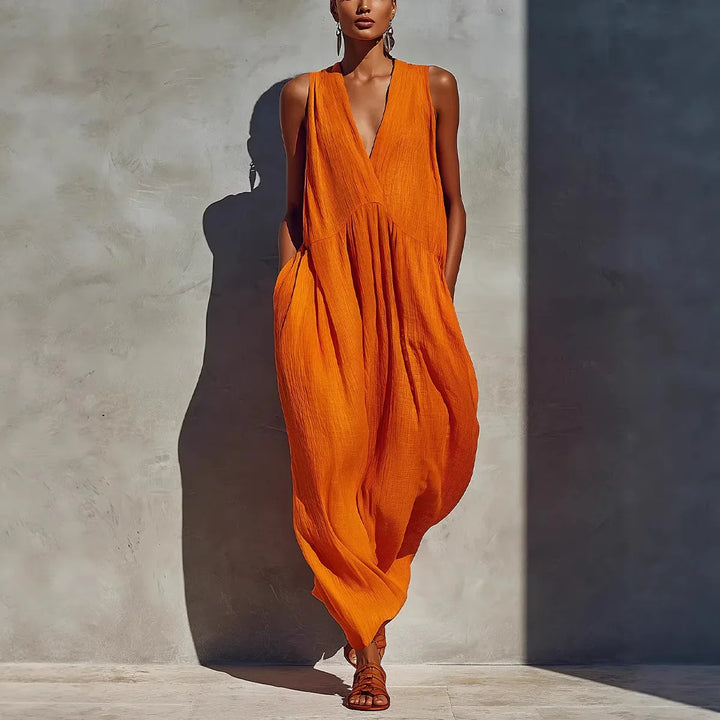Cressida Draped Pocket Maxi Dress