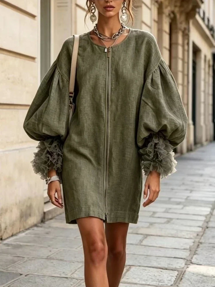 Vantana Balloon Sleeve Mini Dress