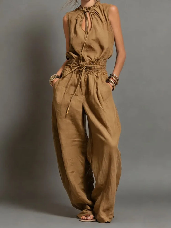 Georgia Drawstring Wide Leg Jumpsuit
