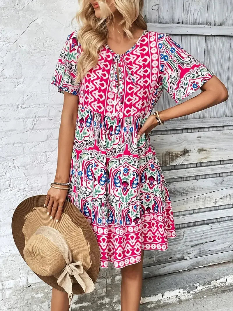Callie Bohemian Mini Dress
