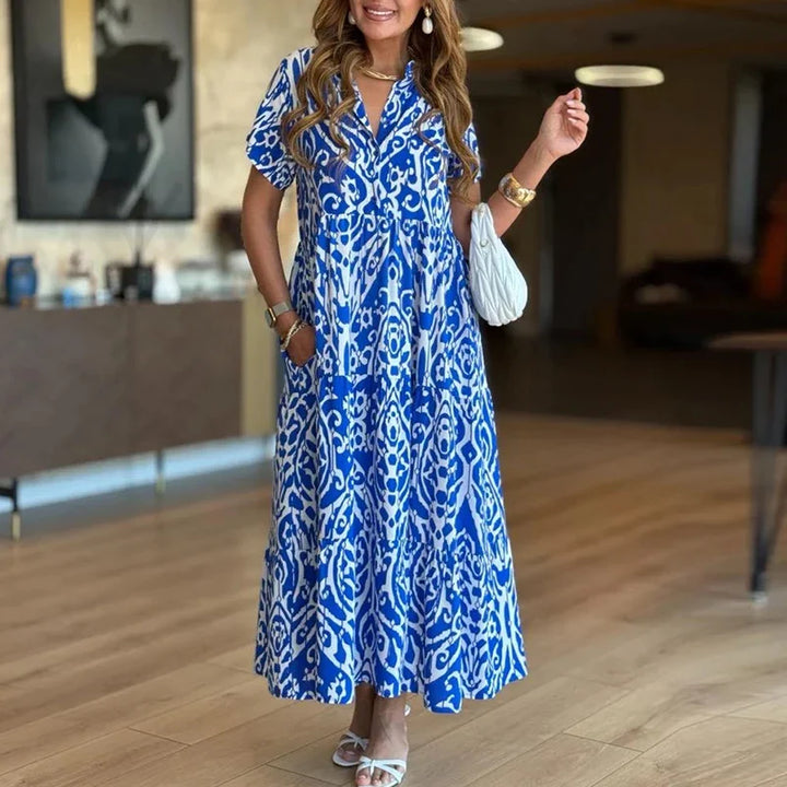 Fioralyn Printed Pocket Maxi Dress