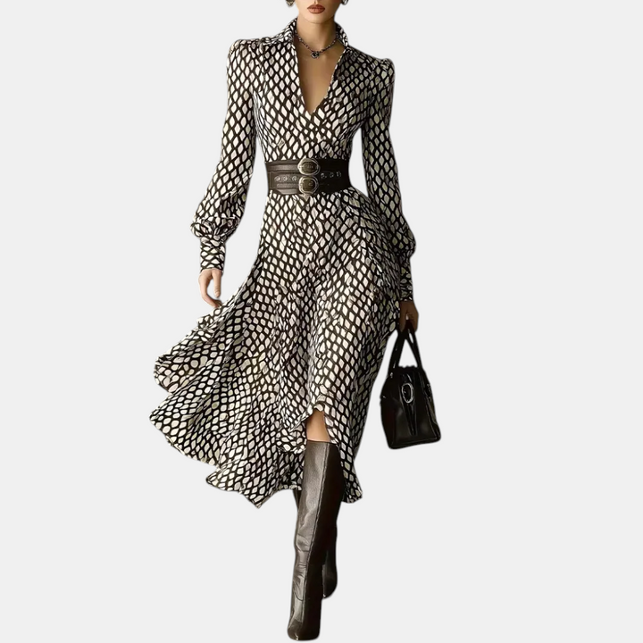 Olivia Geometric Maxi Dress