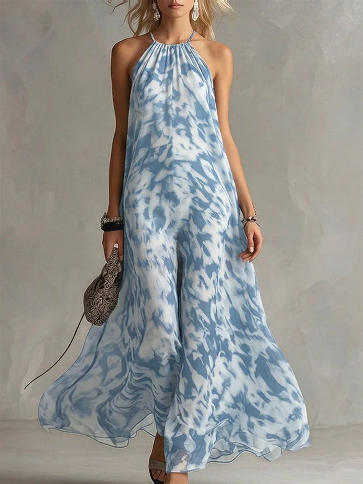Liana Floral Print Flowy Wedding Guest Dress