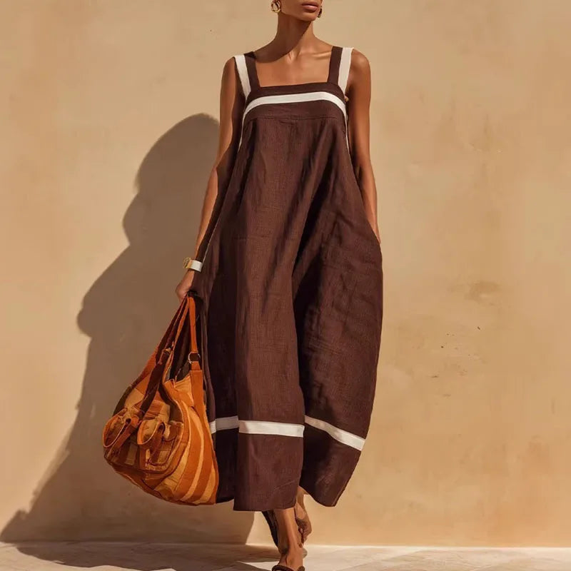 Megan Color Block Maxi Dress