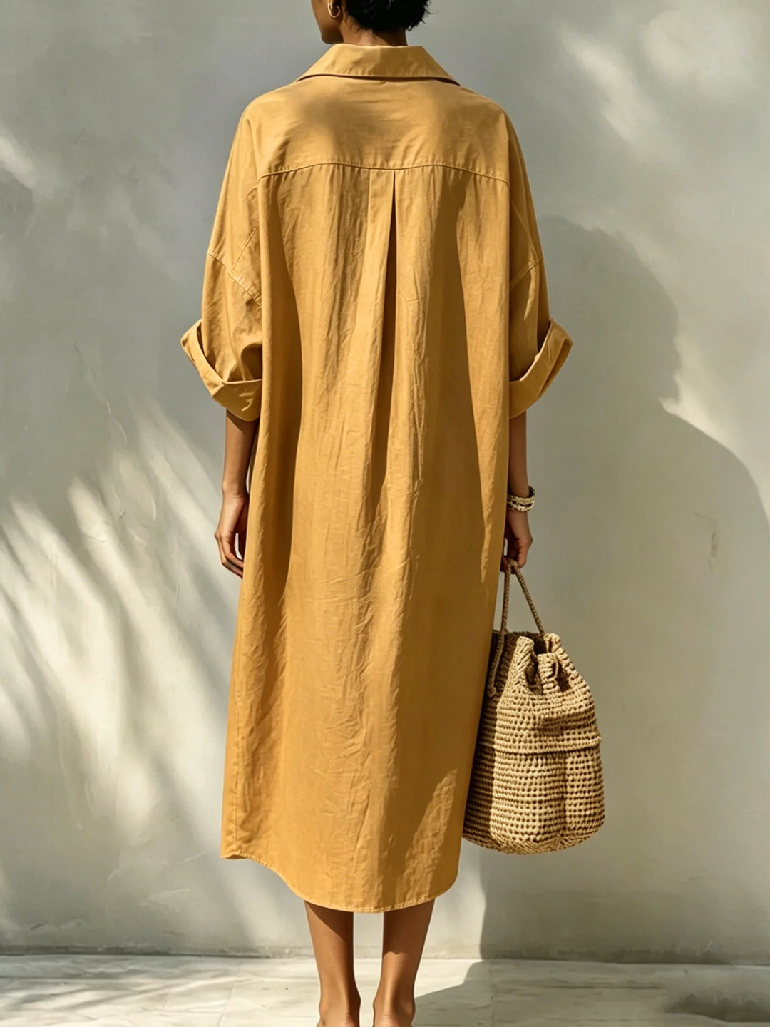 Kathleen Button Front Midi Dress