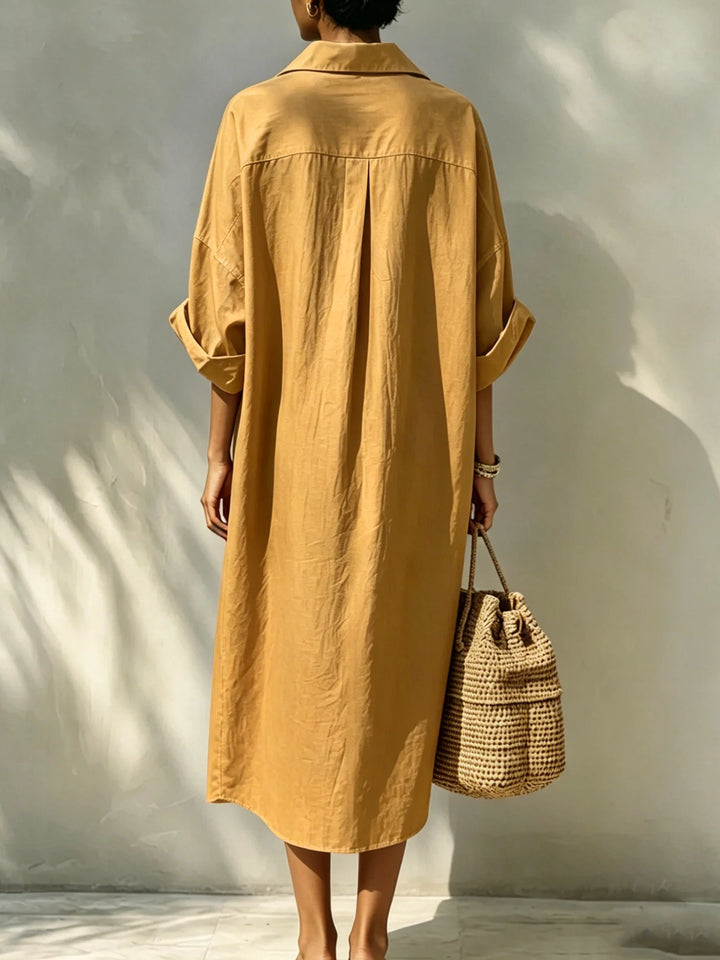 Kathleen Button Front Midi Dress