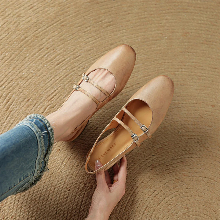 Jayda Genuine Leather Slingbacks