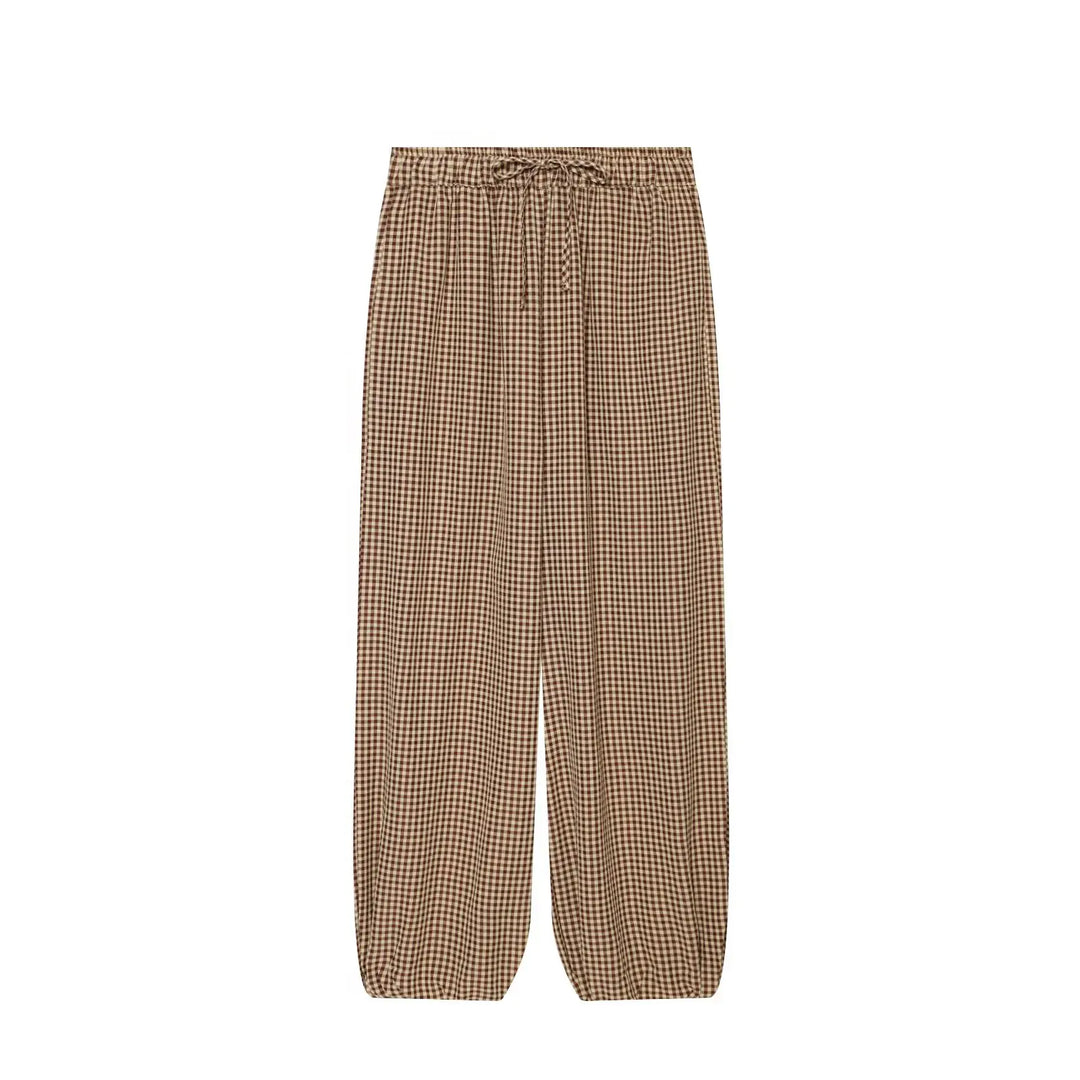 Grace Plaid Lantern Trousers