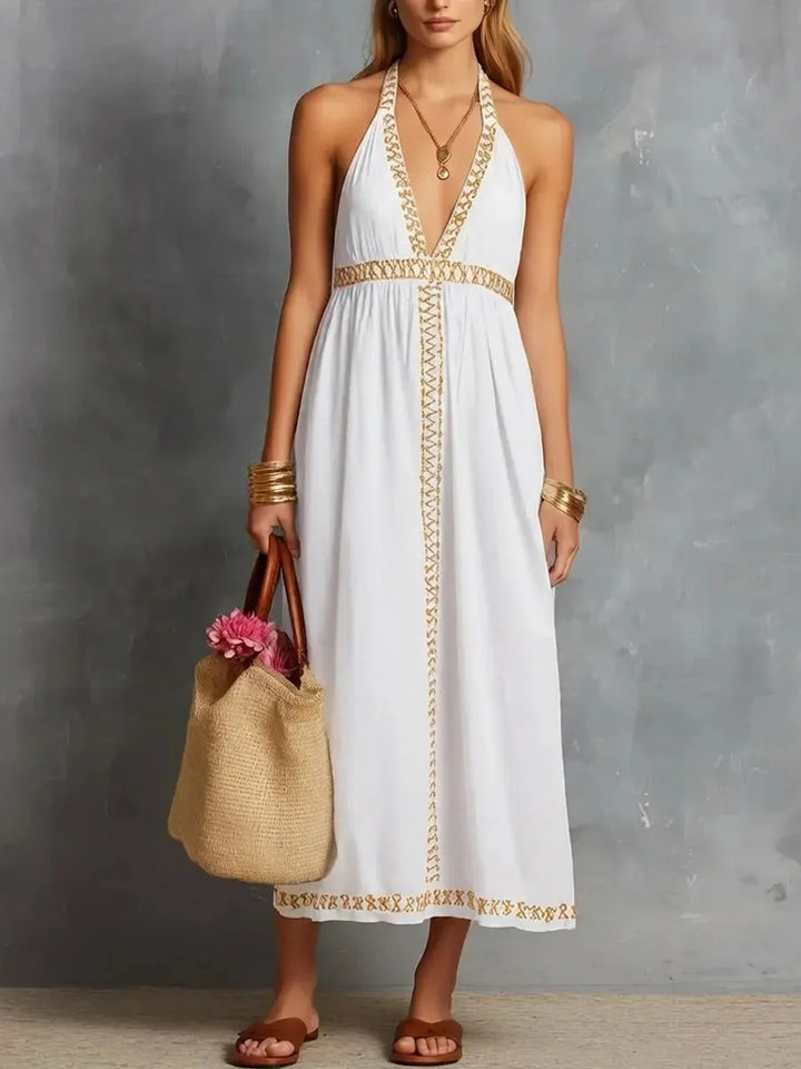 Winona Sleeveless V Neck Maxi Dress