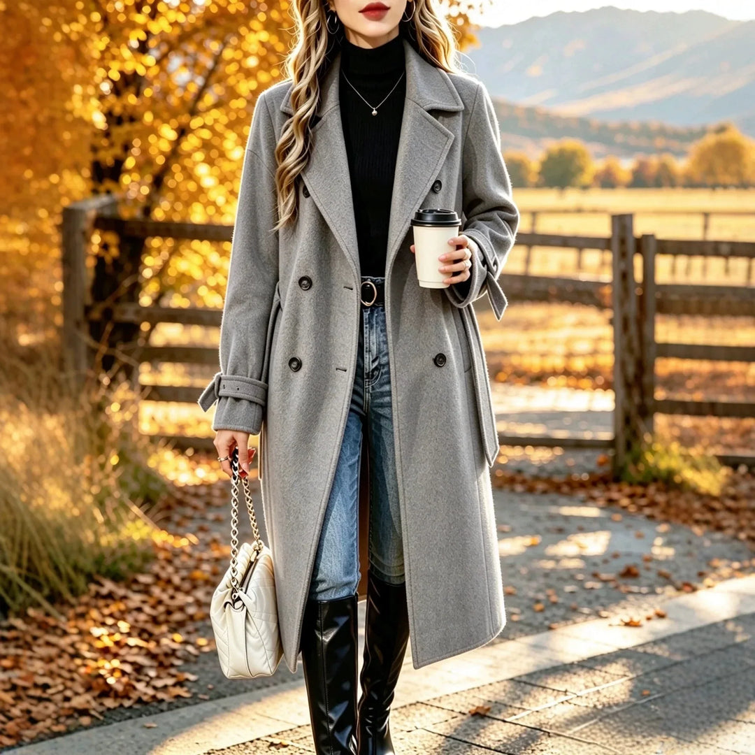 Noelle Double Breasted Wool Coat