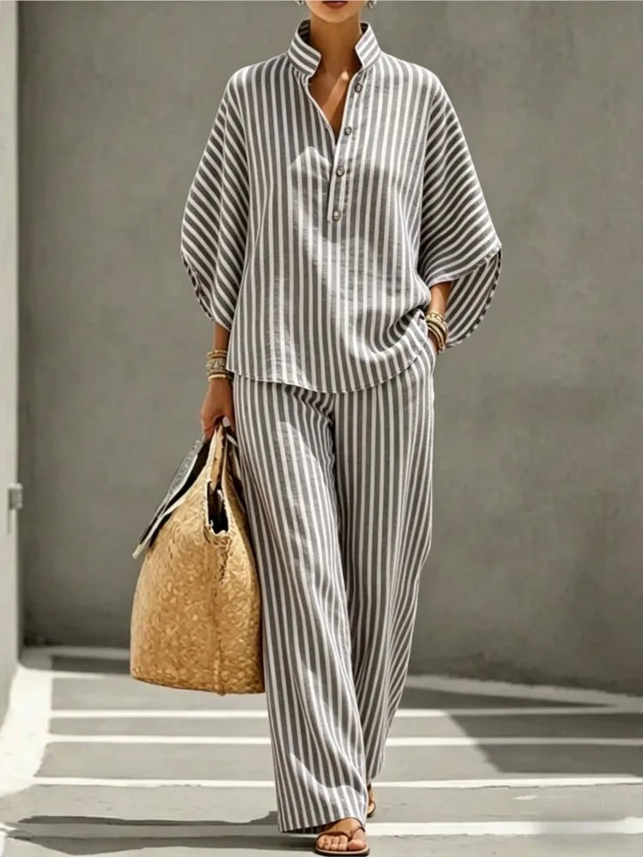 Megan Striped Two-Piece Set
