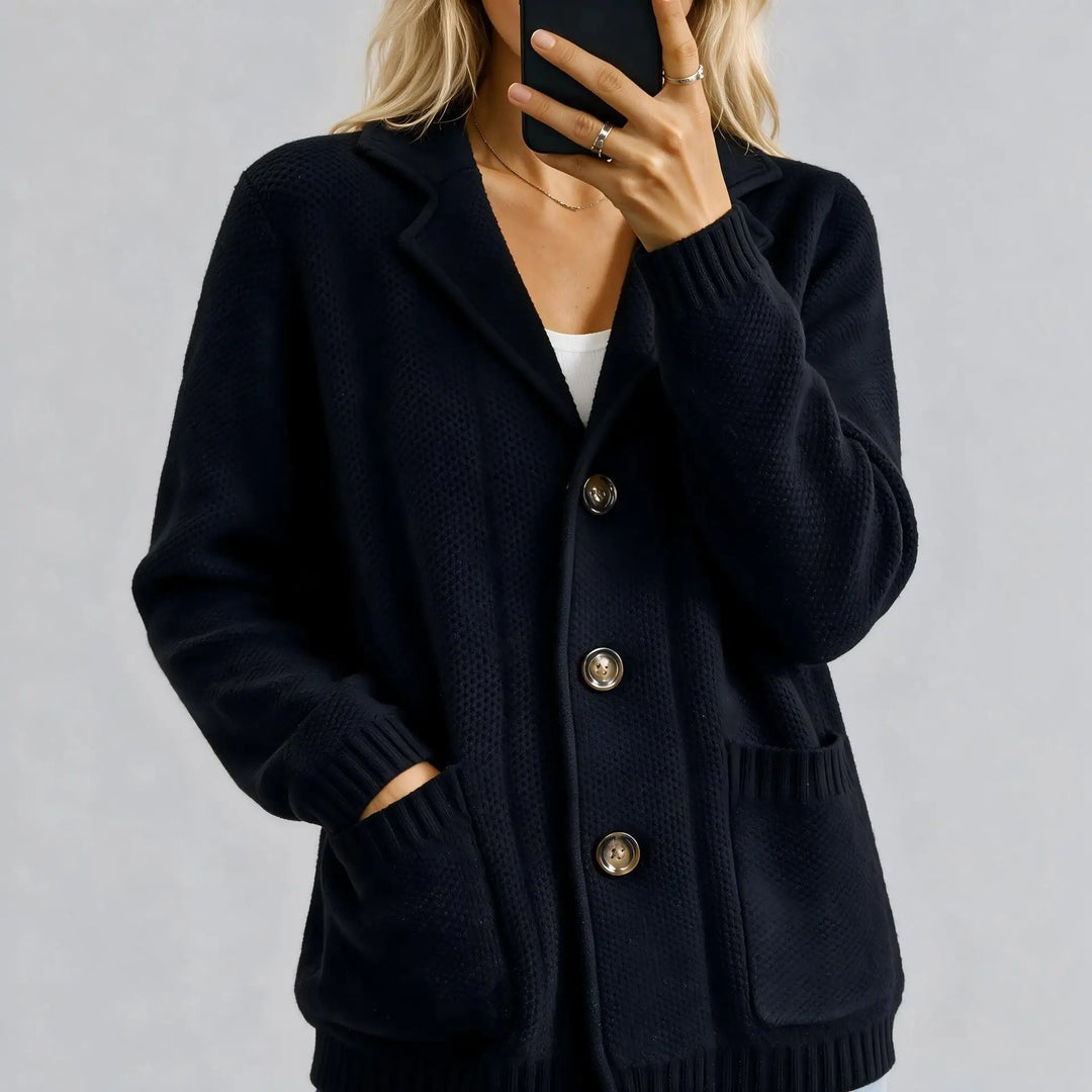 Acacia Notched Lapel Cardigan