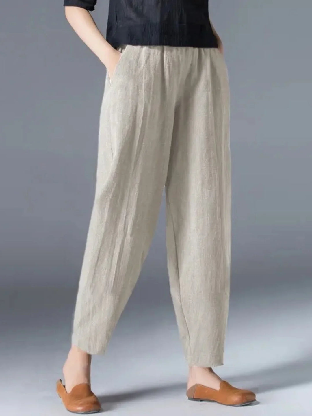 Ava Cotton Linen Harem Pants