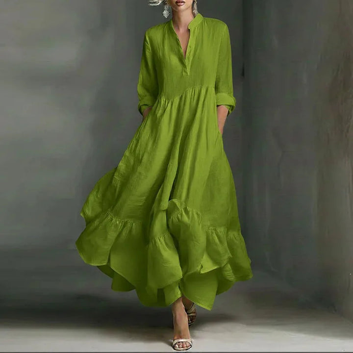 Kayla Ruffle Hem Maxi Dress