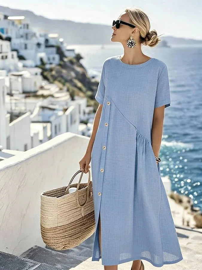 Leticia Relaxed Short Sleeve Midi Dress