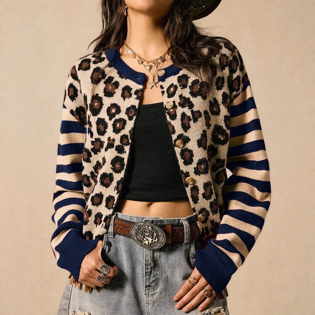 Noor Leopard Print Cardigan