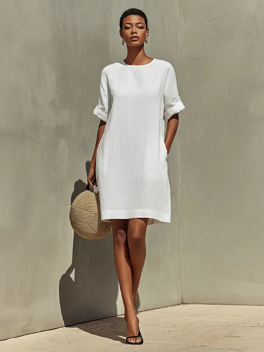 Milou Relaxed Pocket Shift Mini Dress