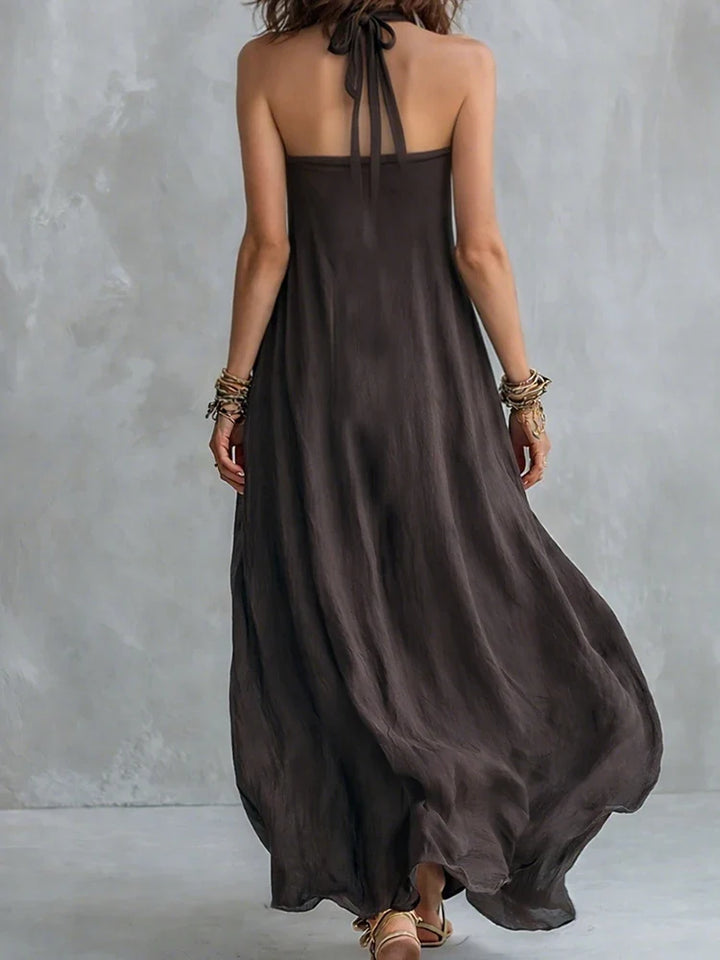 Brenna Halter Flowy Maxi Dress