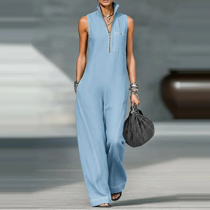 Brenda Sleeveless Wide Leg Jumpsuit
