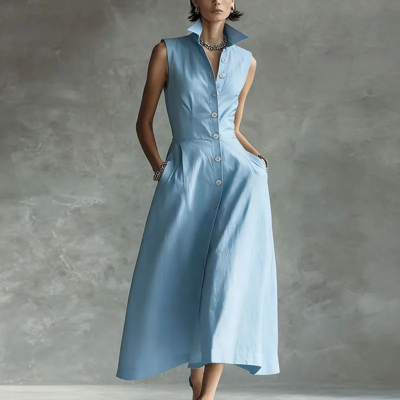 Renata Sophisticated Shirt Maxi Dress