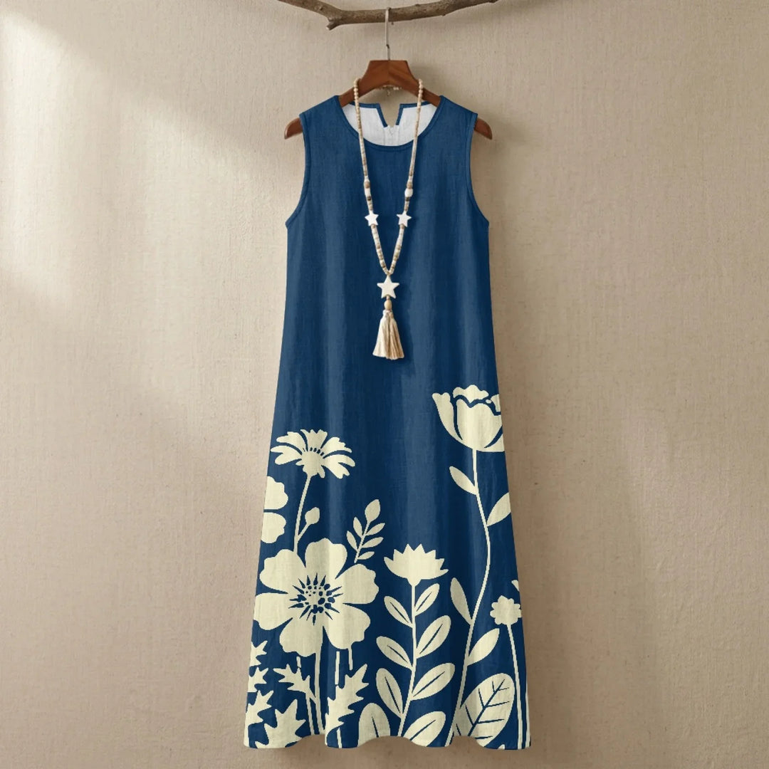 Avielle Floral Print Sleeveless Maxi Dress