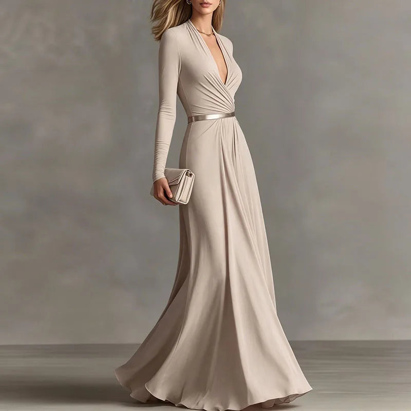 Serenella Draped Boho Maxi Dress