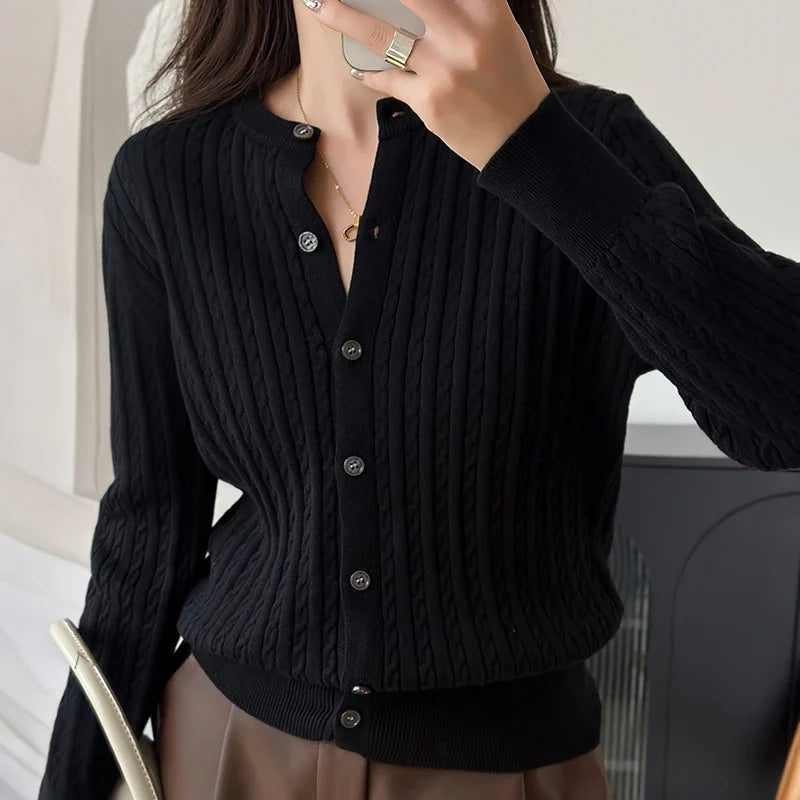 Elian Cable Knit Cardigan