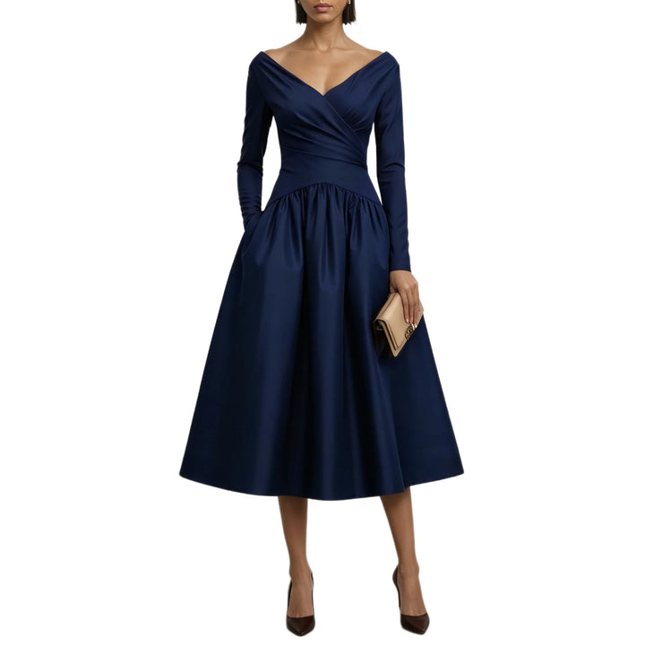 Celine Wrap Bodice Midi Dress