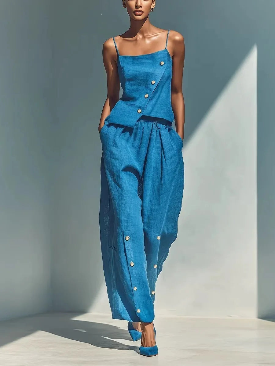 Gemma Sleeveless Top and Trousers Set