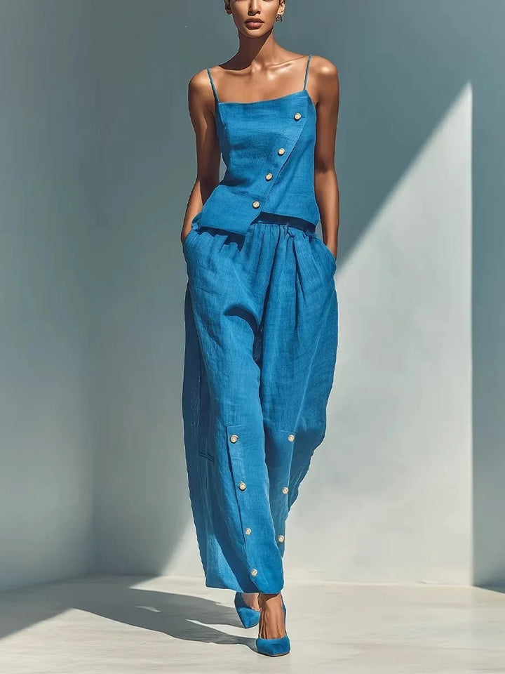 Gemma Sleeveless Top and Trousers Set