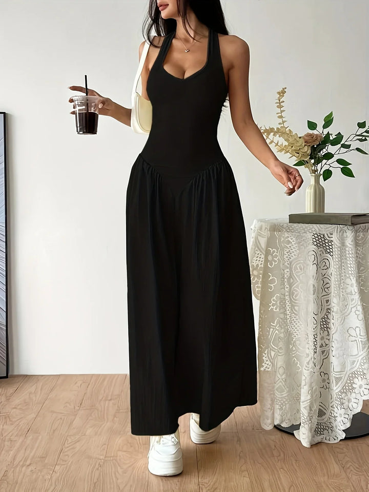 Lyla V Neck Flare Maxi Dress