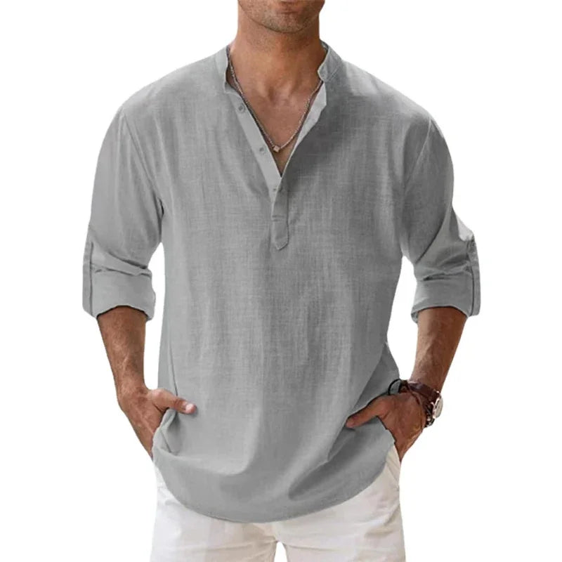Ethan Long Sleeve Henley Shirt