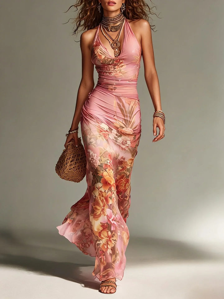 Ariana Halter Bodycon Maxi Dress