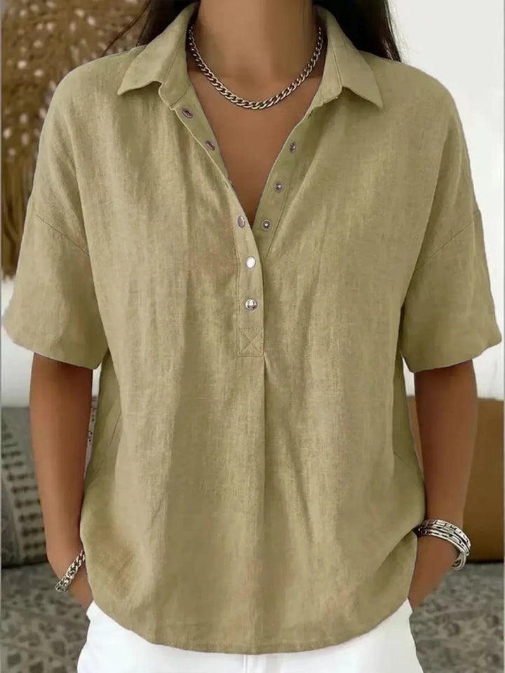 Casey Relaxed Linen Blouse
