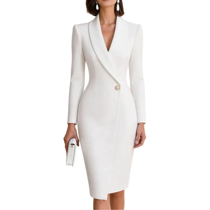 Marisela Notched Lapel Dress