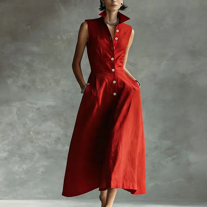 Renata Sophisticated Shirt Maxi Dress