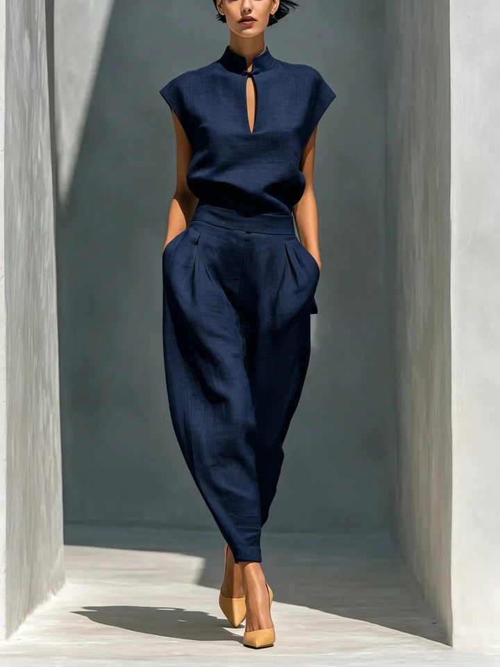 Hannah Modern Mandarin Collar Set
