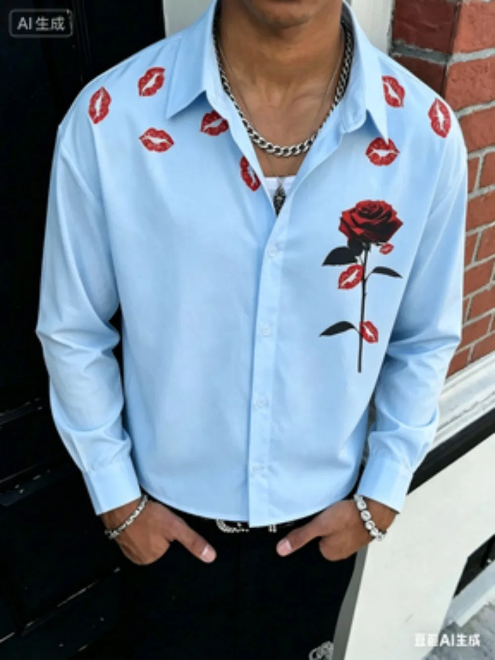 Aaron Graphic Button Front Shirt