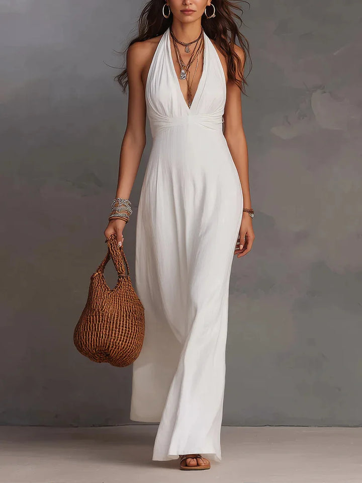 Isabelle V-Neck Elegant Maxi Dress