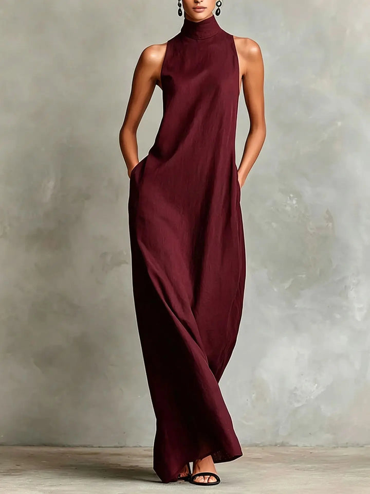 Estelle Sophisticated Pocket Maxi Dress