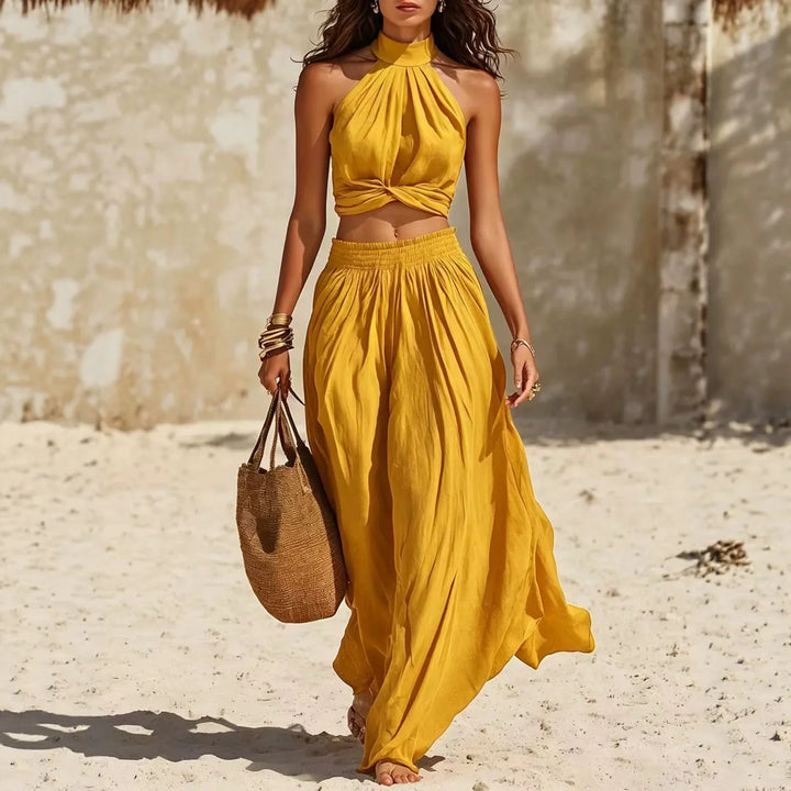 Roselle Flowing Sleeveless Maxi Skirt Set