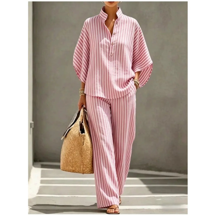 Megan Striped Two-Piece Set