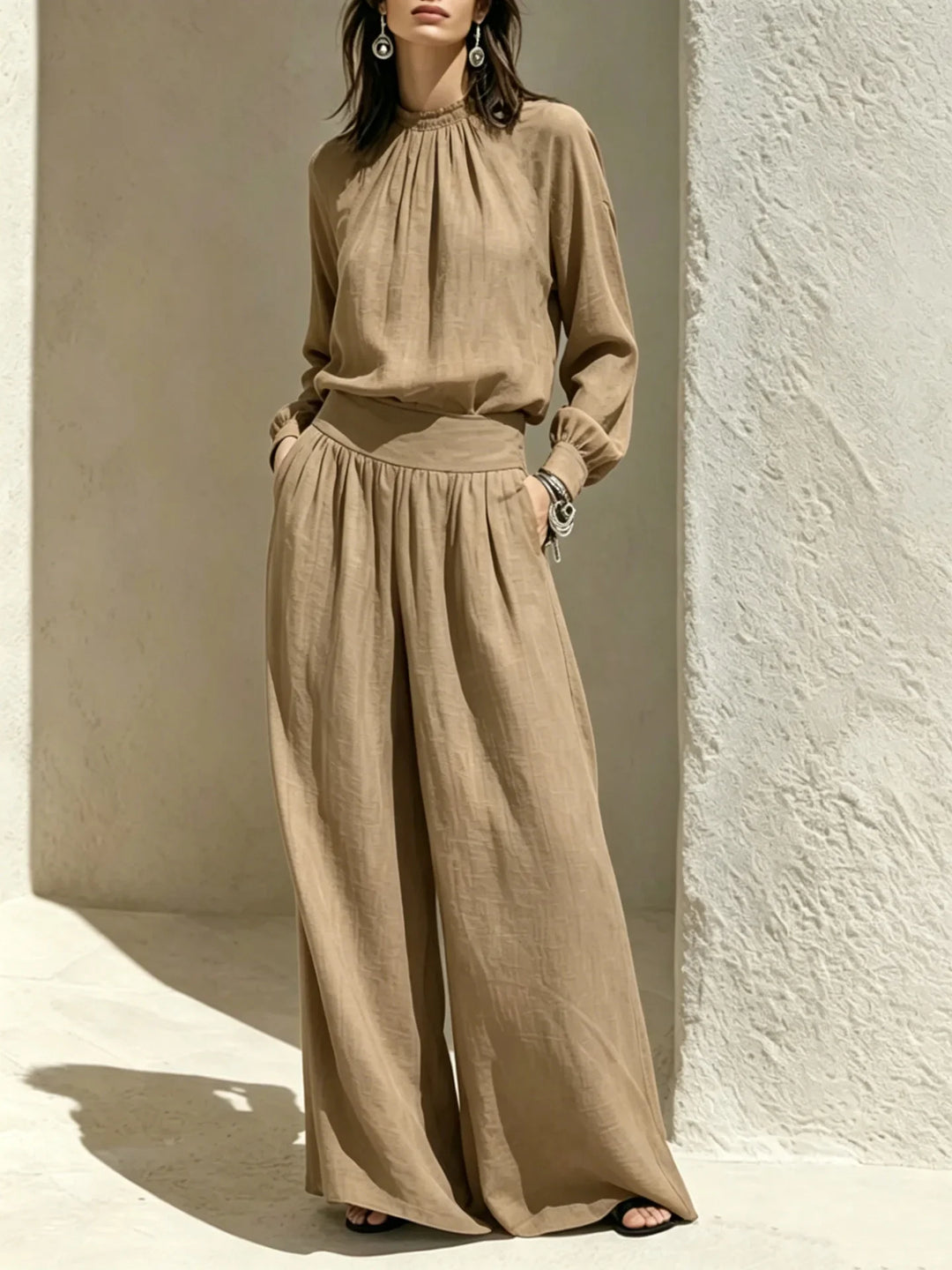 Jocelyn Lantern Sleeve Trouser Set
