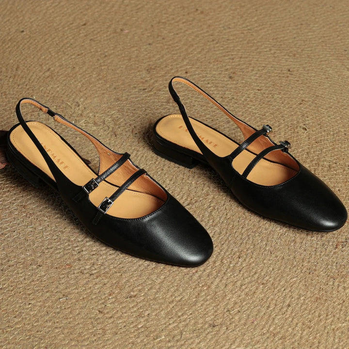Jayda Genuine Leather Slingbacks