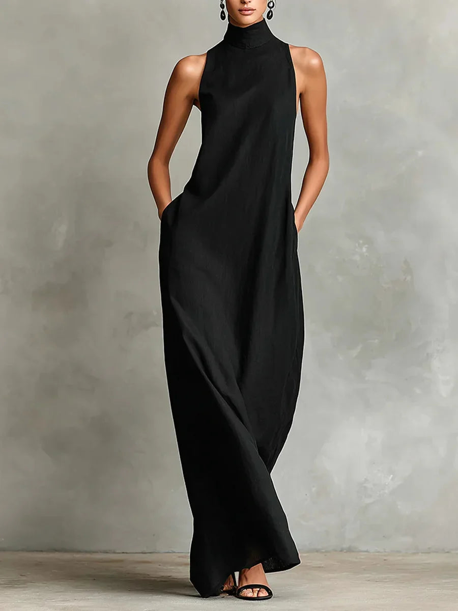 Estelle Sophisticated Pocket Maxi Dress