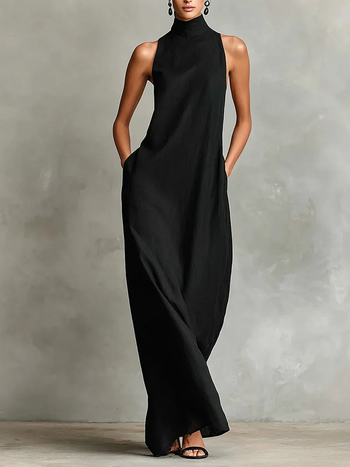 Estelle Sophisticated Pocket Maxi Dress